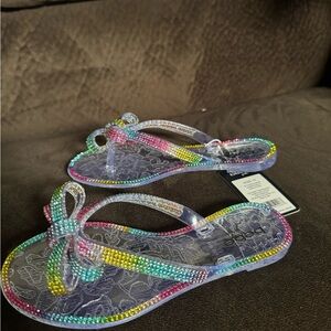 Bebe Multicolored Glitter Sandals